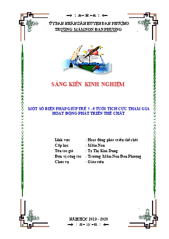 Báo cáo biện pháp Một số biện pháp giúp trẻ 5 - 6 tuổi tích cực tham gia hoạt động phát triển thể chất